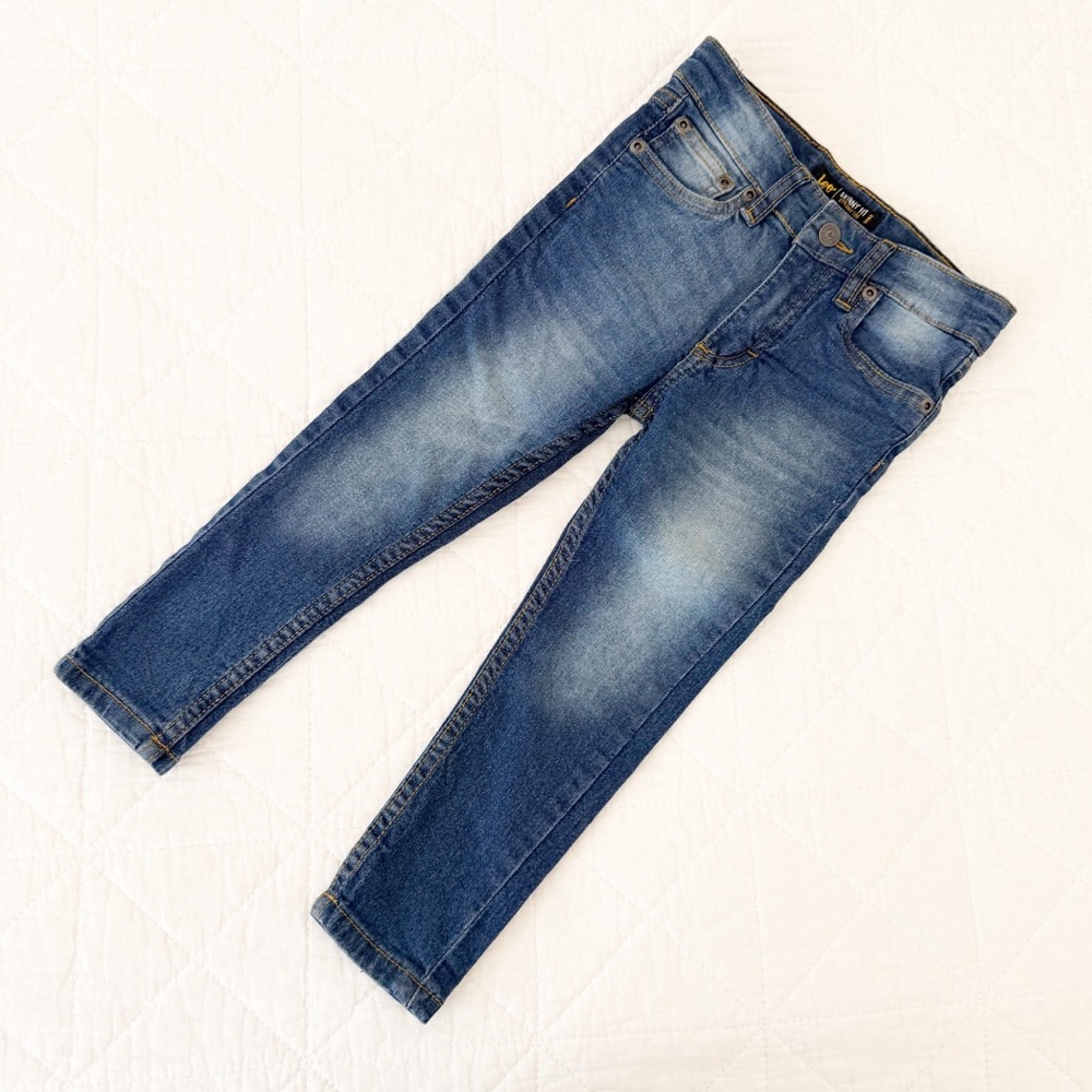 3T NEW Lee Kids Blue Denim Jeans Skinny Fit Straight Leg NWOT